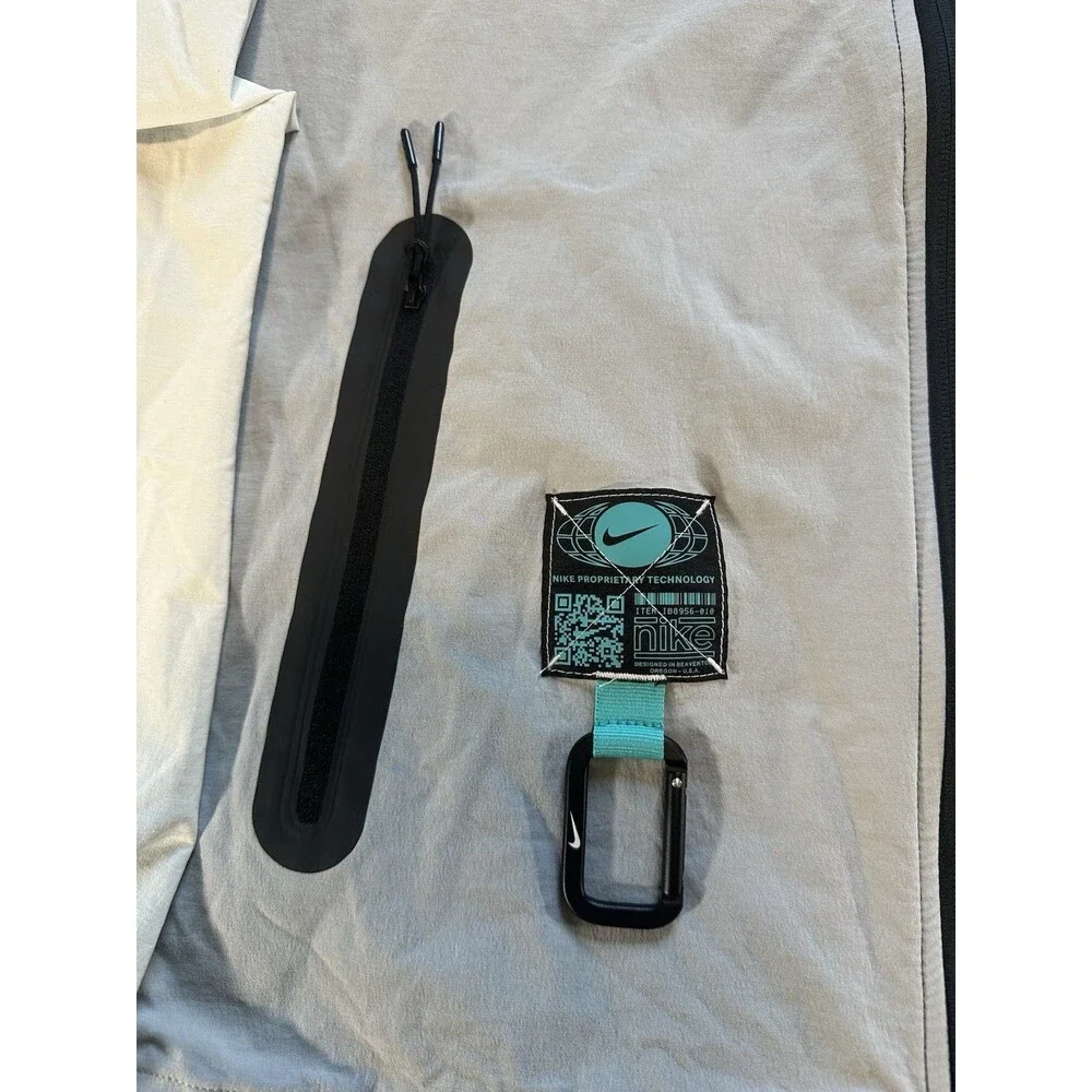 Nike Tech Men’s S Windrunner Woven Jacket Full-Zip Gray Teal Cactus IB8956-010